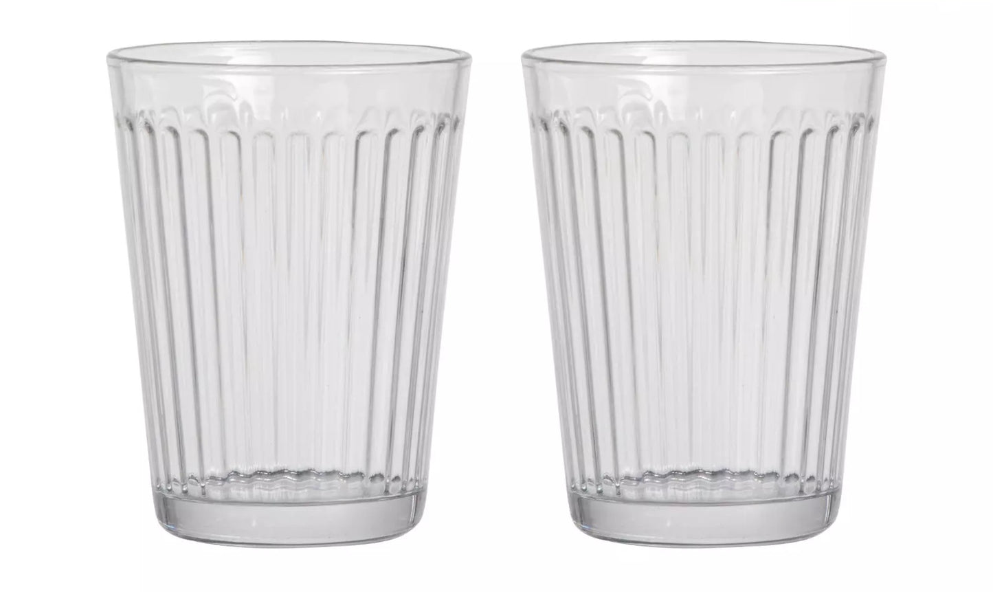 Gusta ribbelglas set van 2