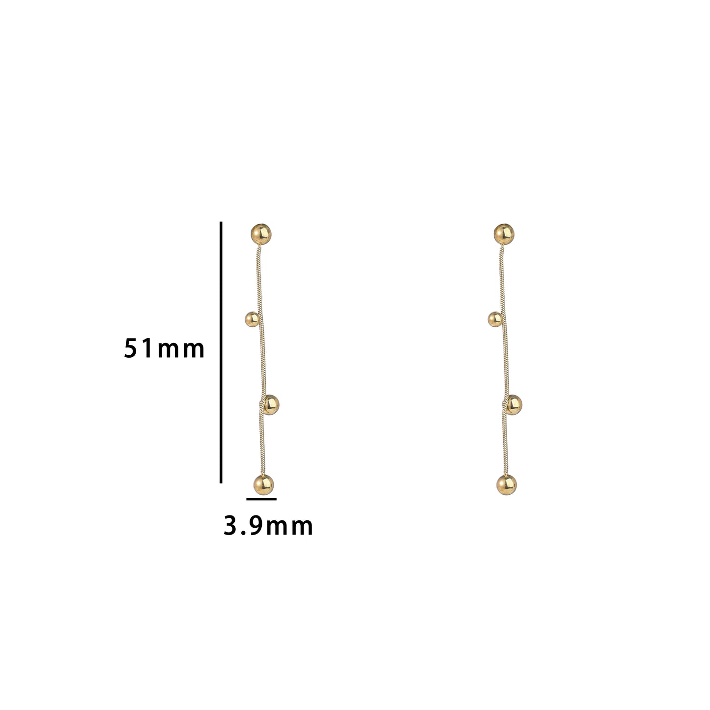 Oorbellen Balls Dangle E5233-2