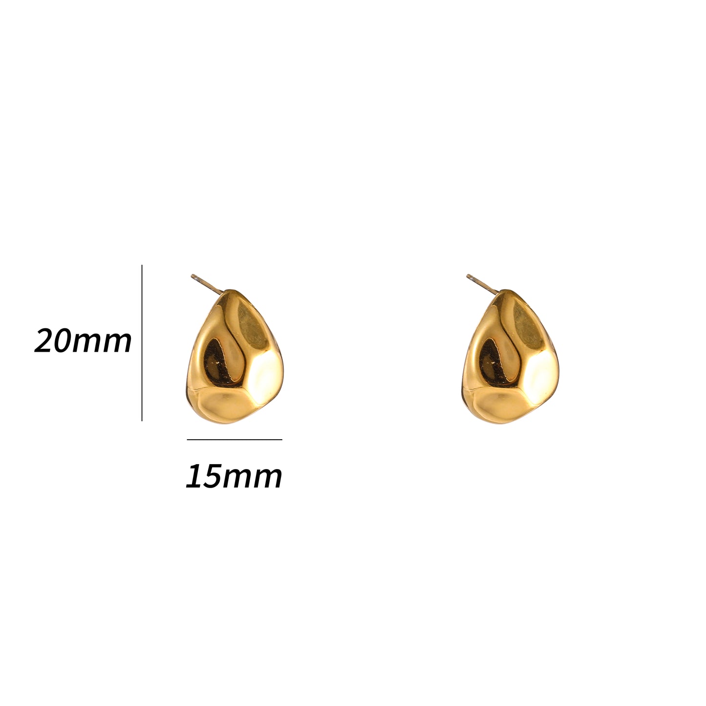 Oorbellen Facet Drop Stud E5424-2