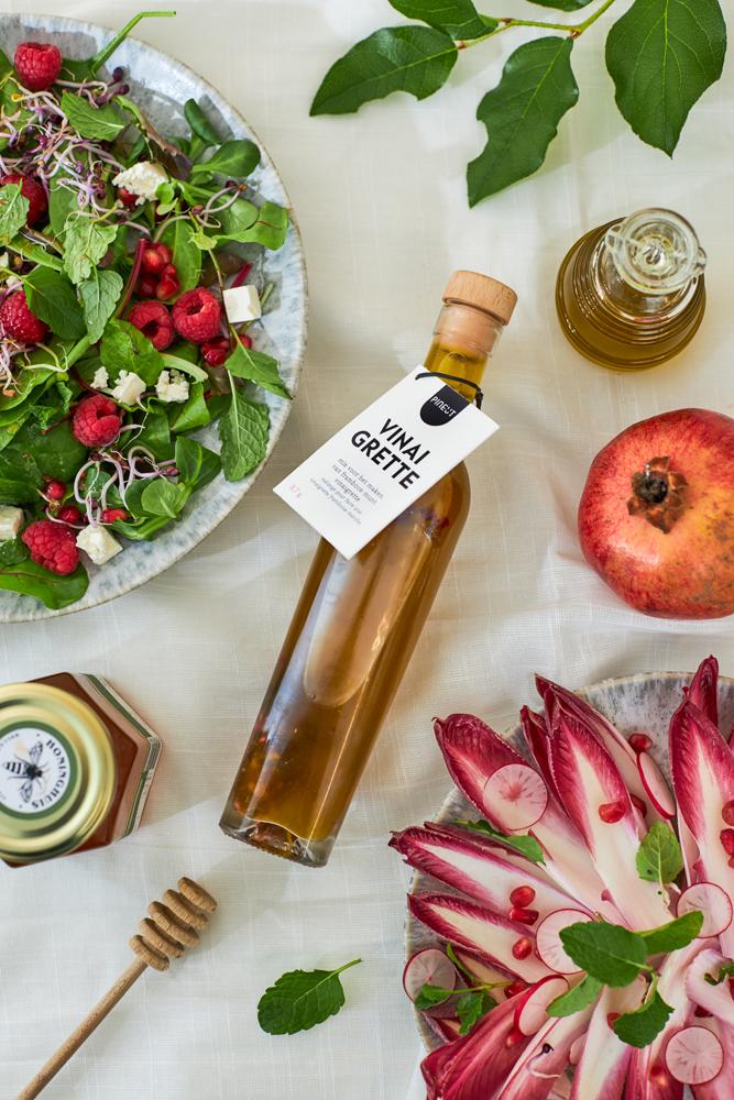 Vinaigrette Fles Framboos Granaatappel Munt