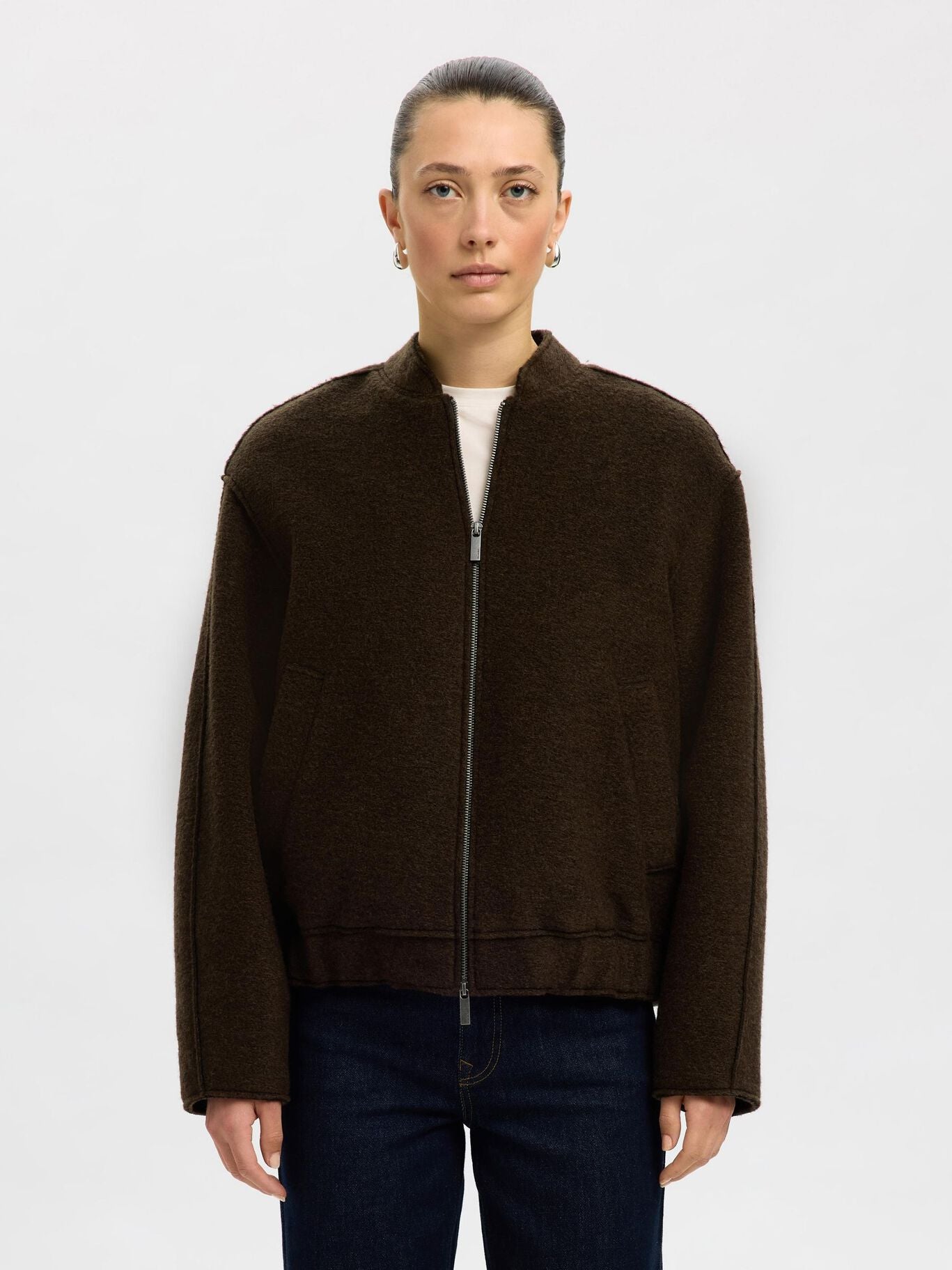 SLFREIGN WOOL BLEND BOMBER DELICIOSO
