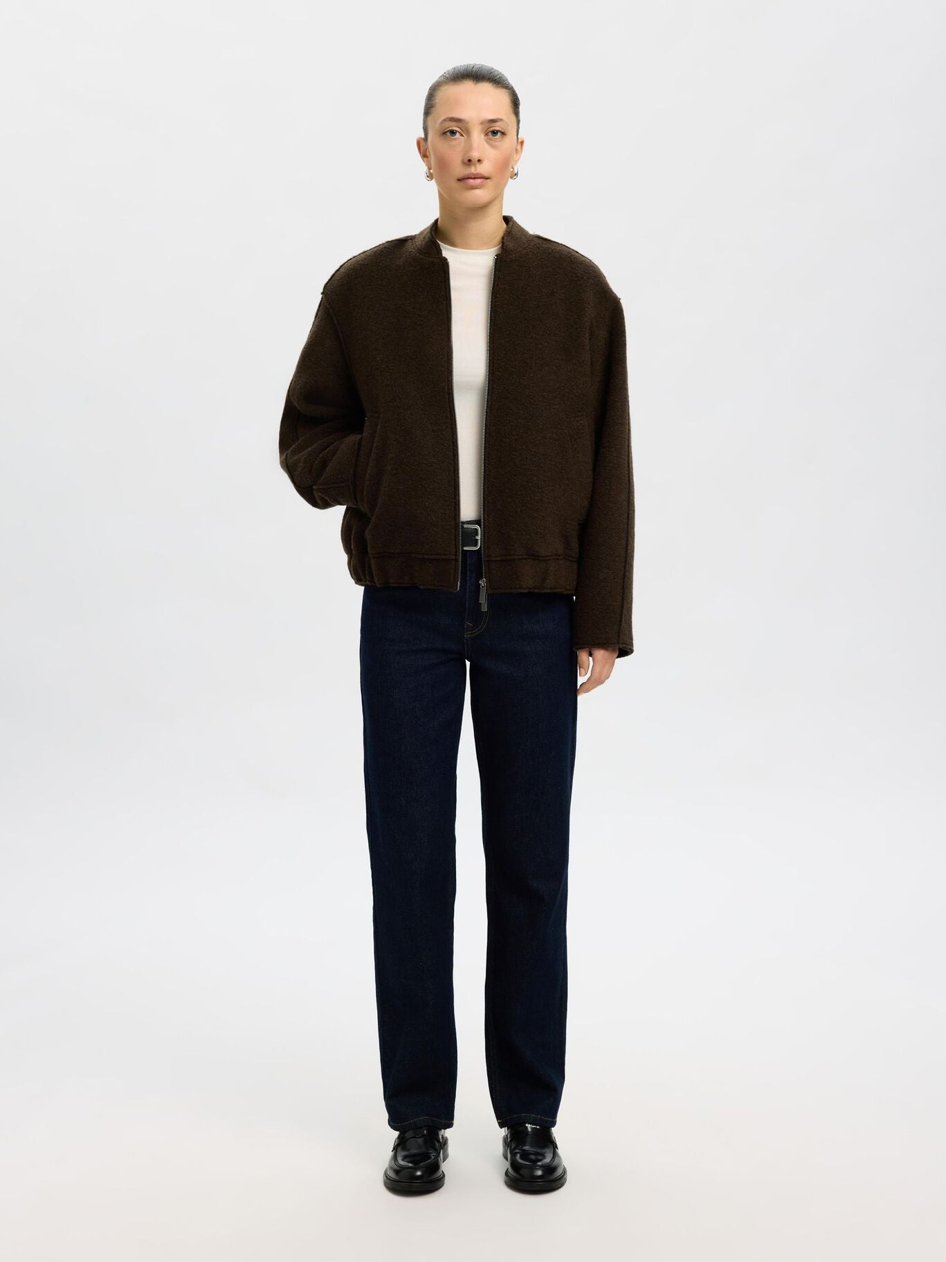 SLFREIGN WOOL BLEND BOMBER DELICIOSO