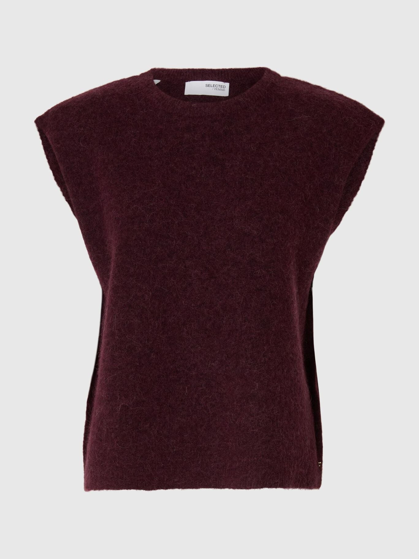 SLFLULU SL KNIT VEST FIG BLACK CORE