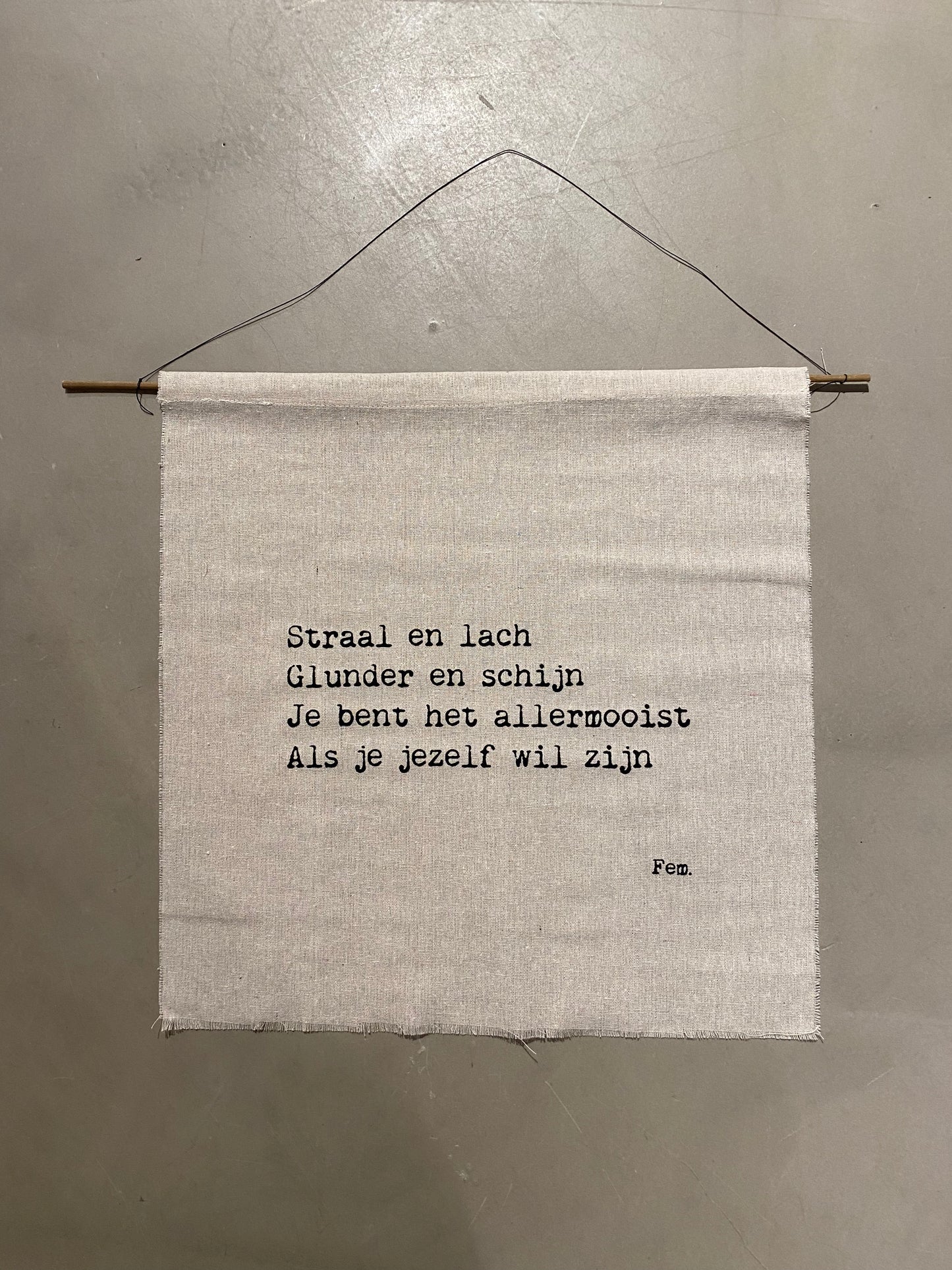Papierpleziertjes Wanddoek