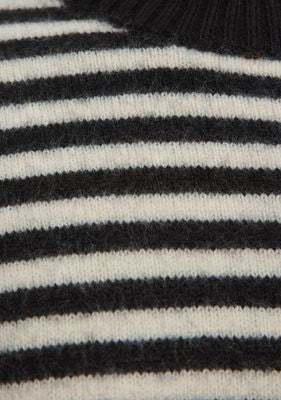 SLFANA LS KNIT O-NECK BLACK_BIRCH
