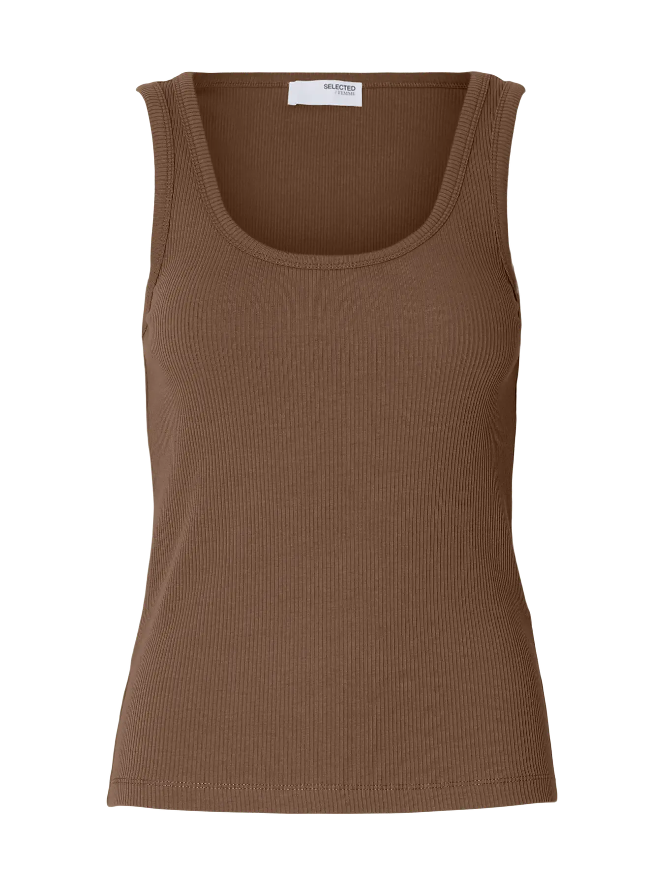 Anna O-neck Tank Top Chestnut