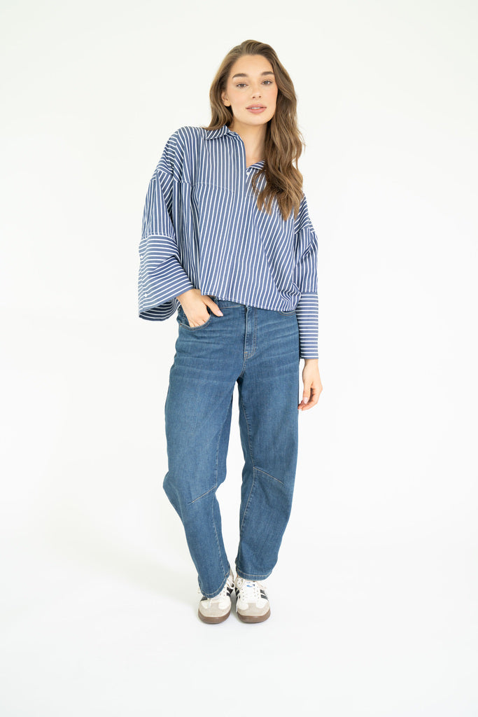 Est Seven Varissa Blouse blue /white