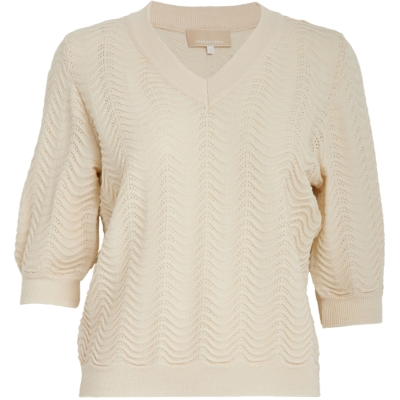 PCRuthia V Neck Pullover whitecap crème