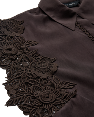 CMMolly-Shirt Boxy Lace mulch