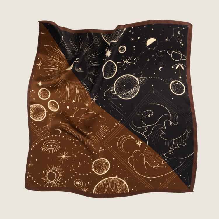 Teatro sjaal Zaya brown/brown