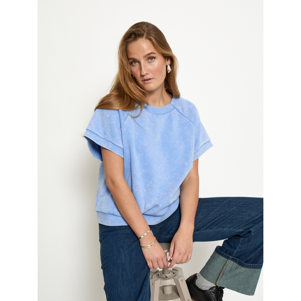 PCNicia Oversized Top cornflower blue