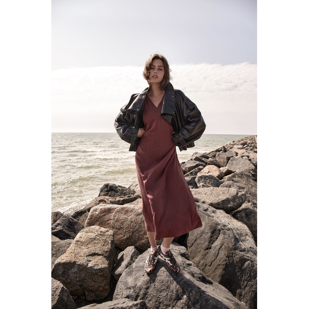 PC Rebecca Dress maroon red