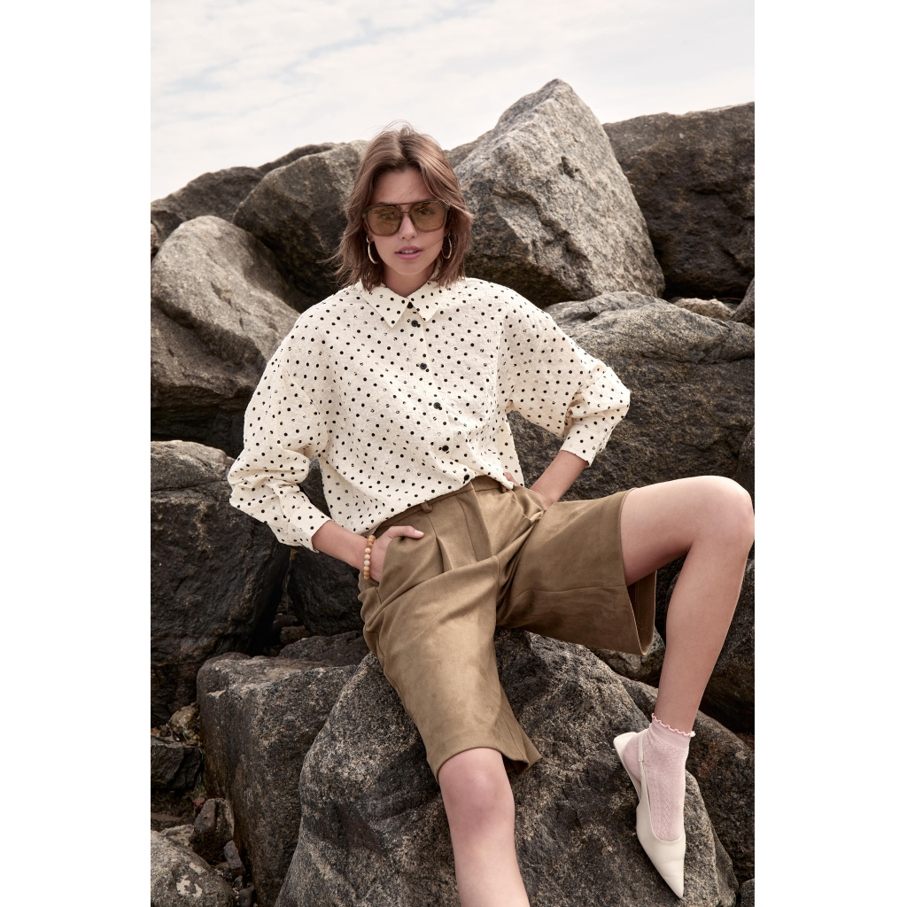 PCRaula Shirt whitecap grey print