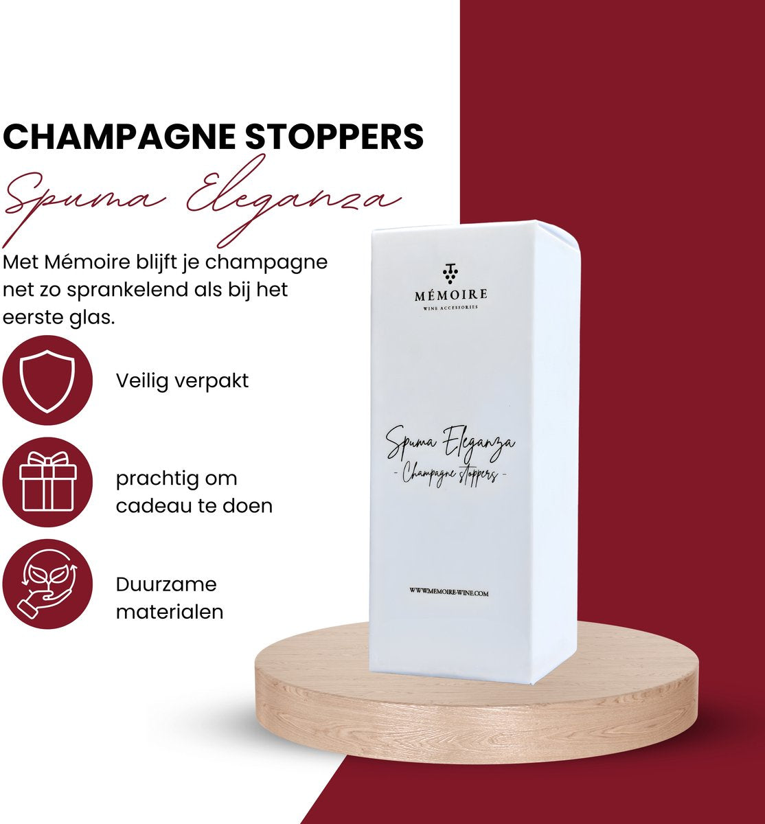 Memoire Spuma Eleganza champagnestopper set 2