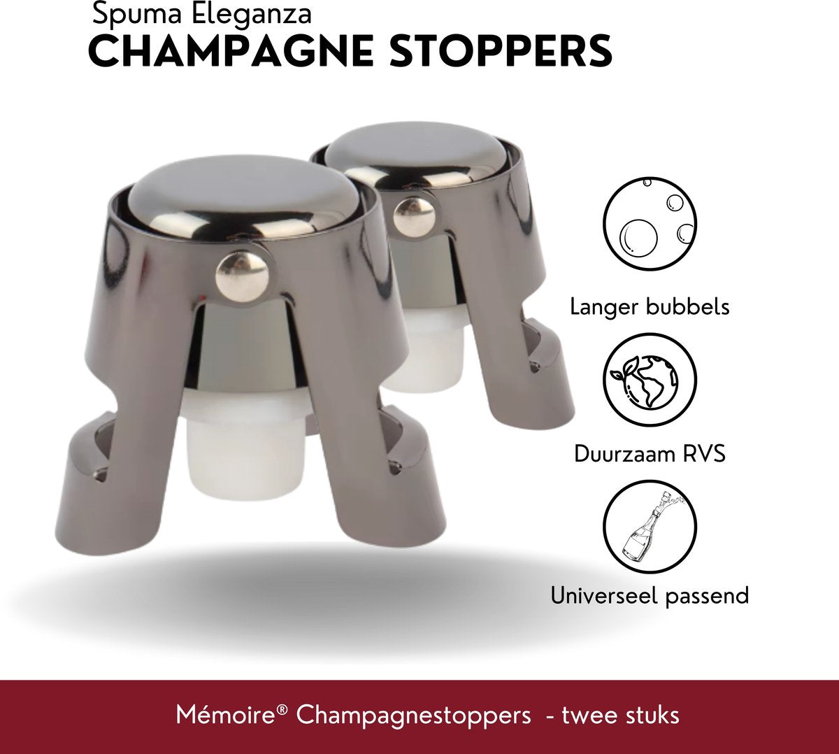 Memoire Spuma Eleganza champagnestopper set 2