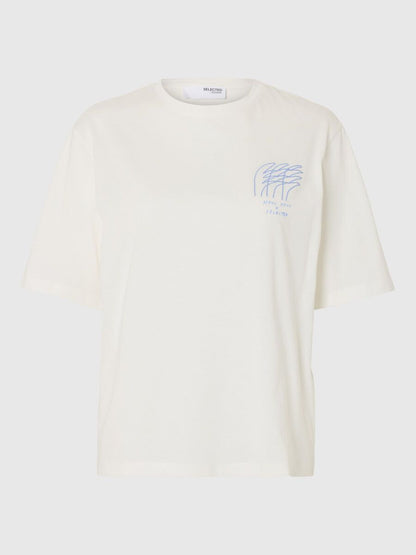 Vilja Embroidery Tee White