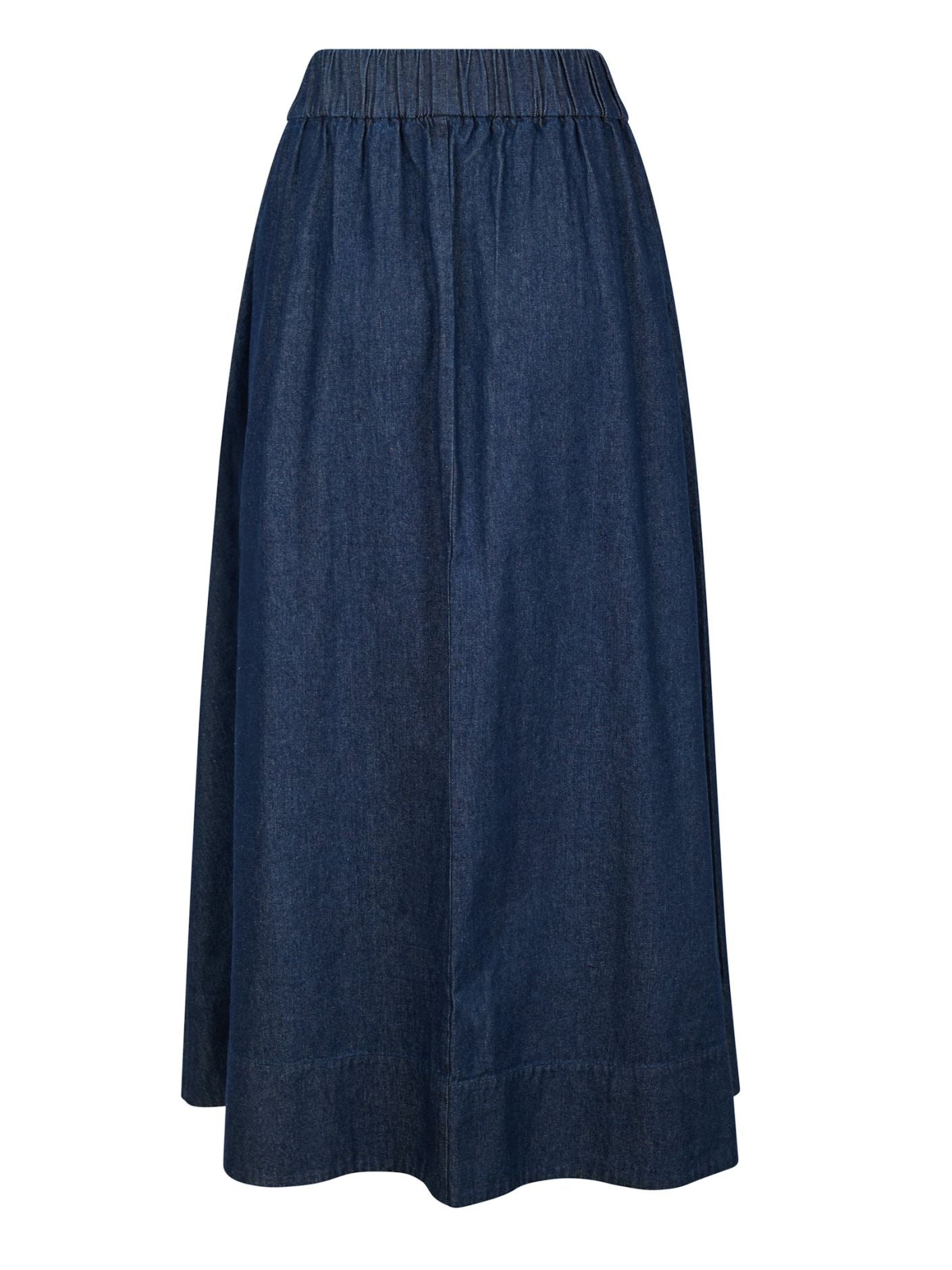Yara Denim Long Skirt Dark Blue