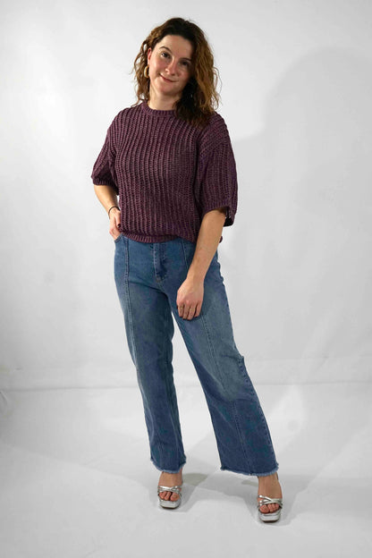 Eli Ada Straight Ankle Jeans Mid Blue Wash