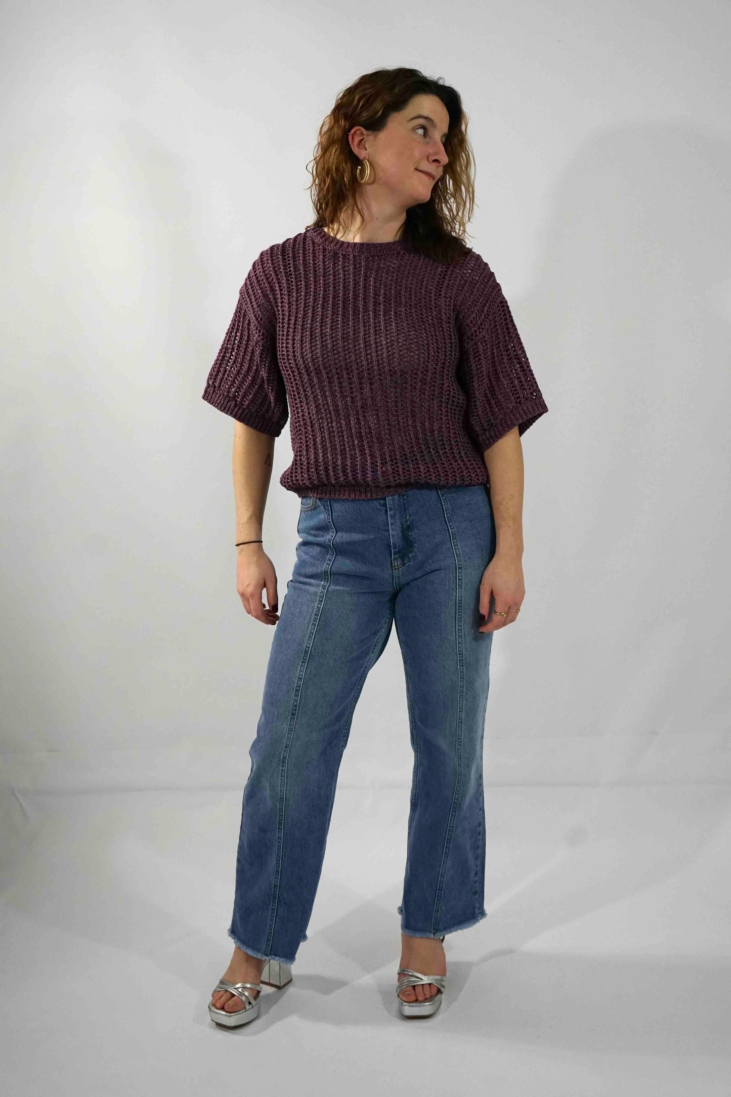 Eli Ada Straight Ankle Jeans Mid Blue Wash