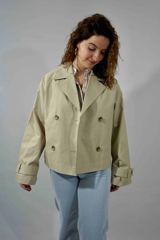 Cilo Short Trenchcoat Island Fossil