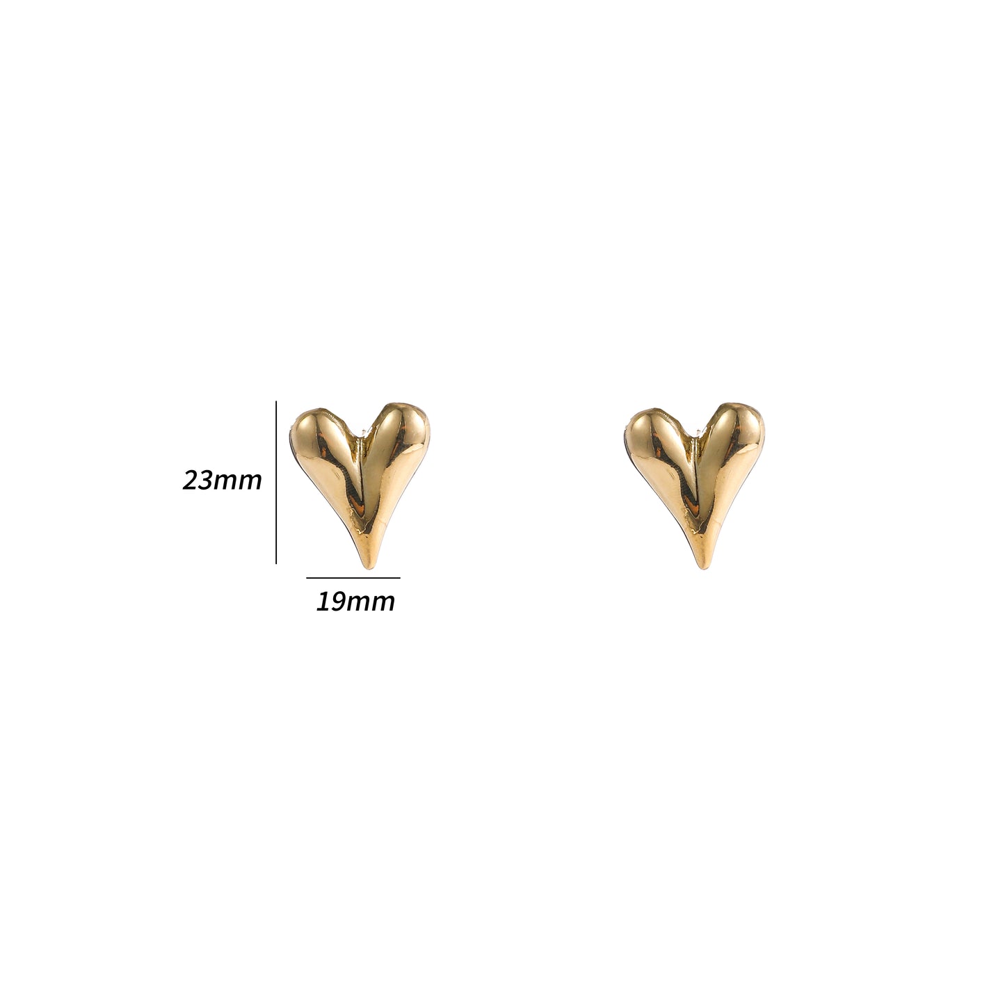Oorbellen Big Heart Stud E5015-2