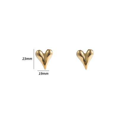 Oorbellen Big Heart Stud E5015-2