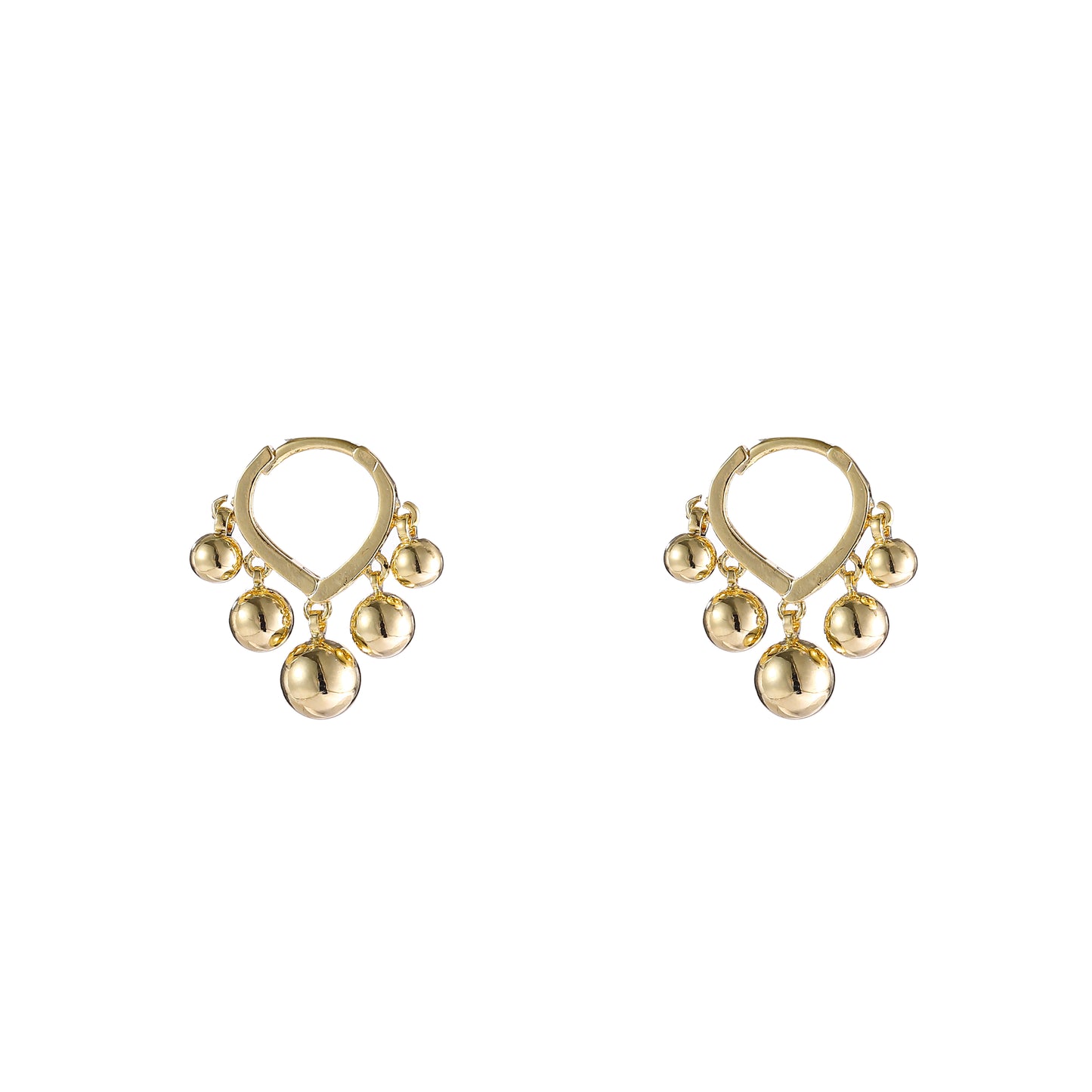 Oorbellen Balls Hoop E5016-2