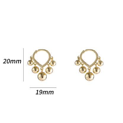 Oorbellen Balls Hoop E5016-2