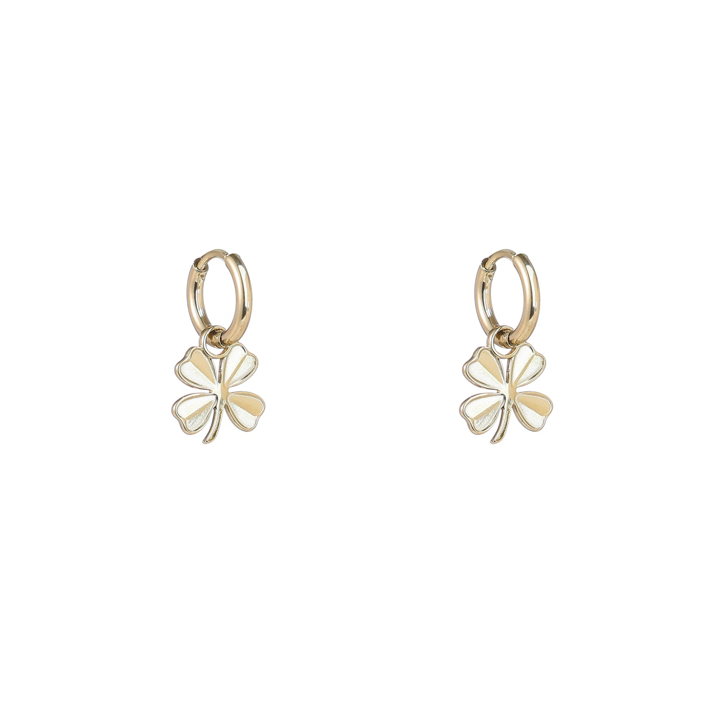Oorbellen Simple Clover Hoop E5403-2