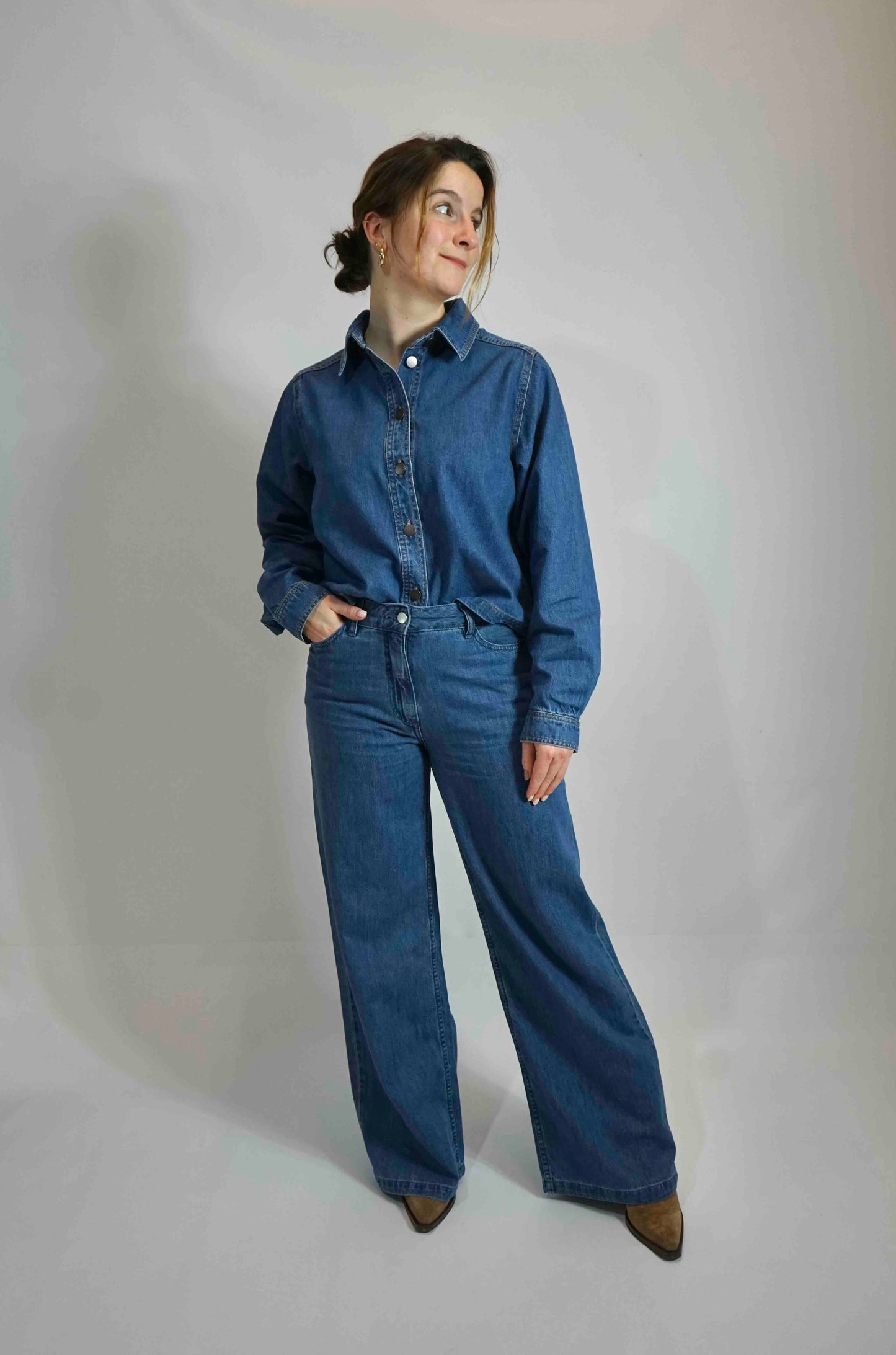 Elena Pants Mid Blue Wash