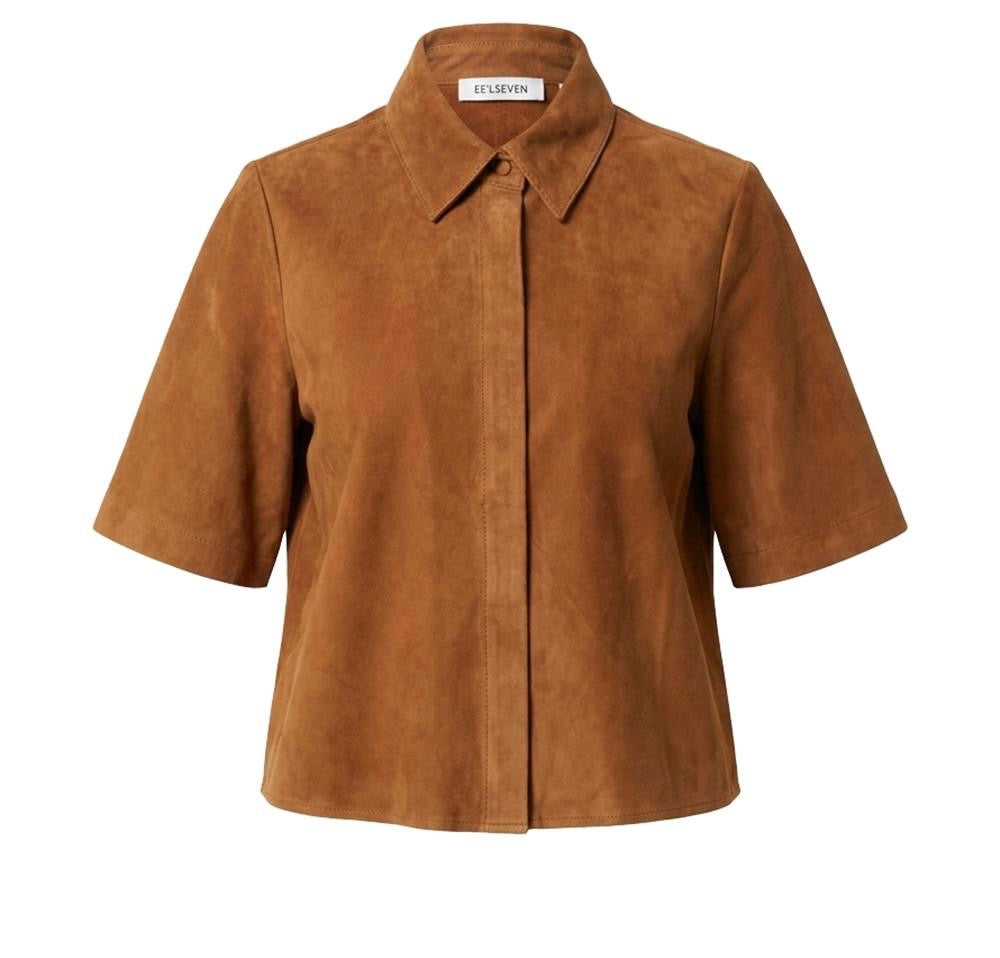 Est Seven Alijah Blouse Leather suede camel