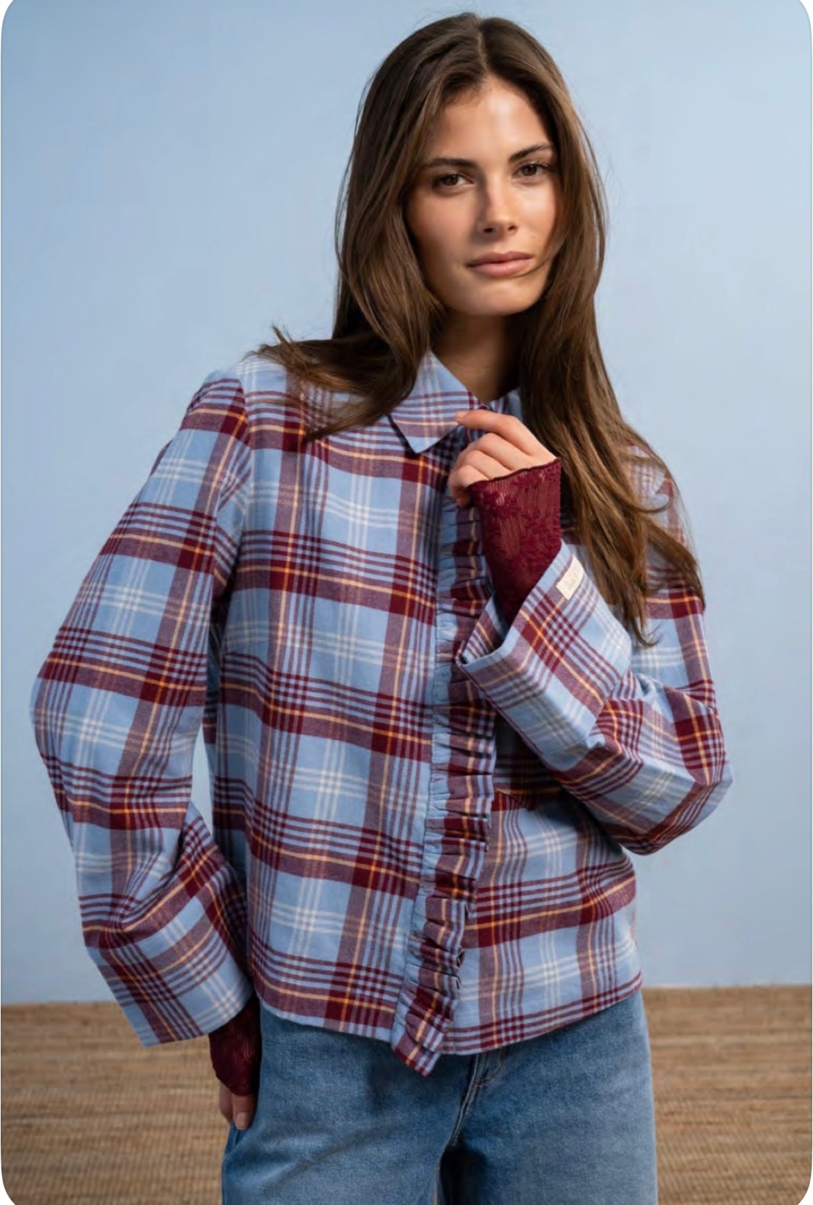TSP Blouse Ruit blue
