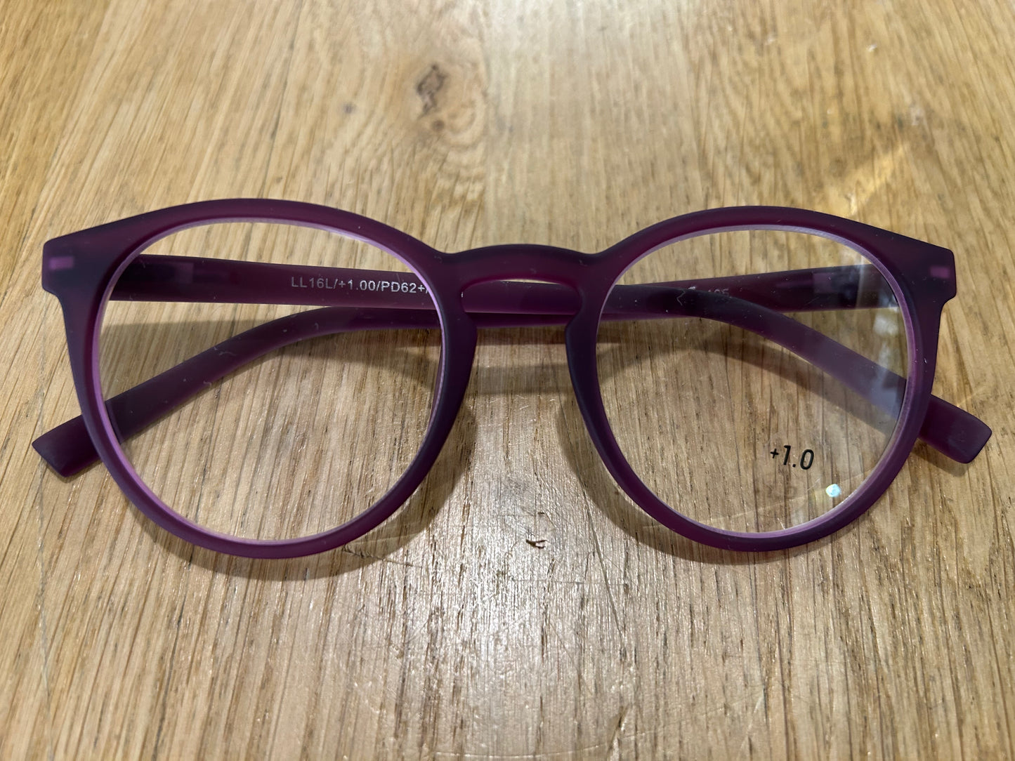 Looplabb Papillon deep purple leesbril