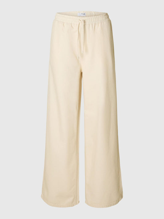Relaxed Denim Broek Tenni Ecru
