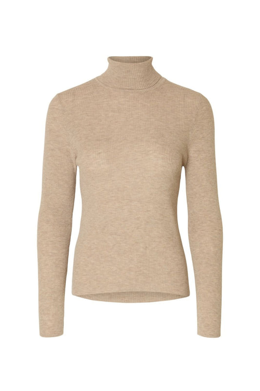 SLFINGRID LS KNIT WOOL BLEND ROLL NECK
