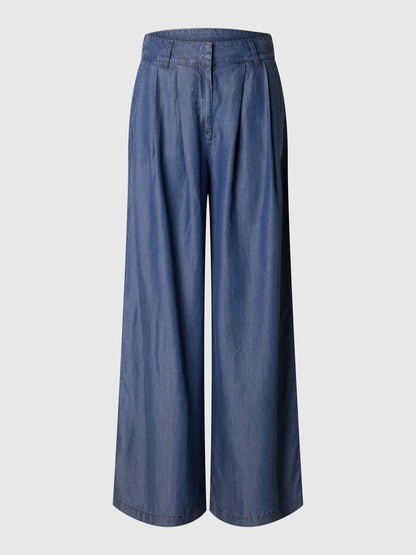 SLFNOELLA MW WIDE PANT DARK SAPPHIRE