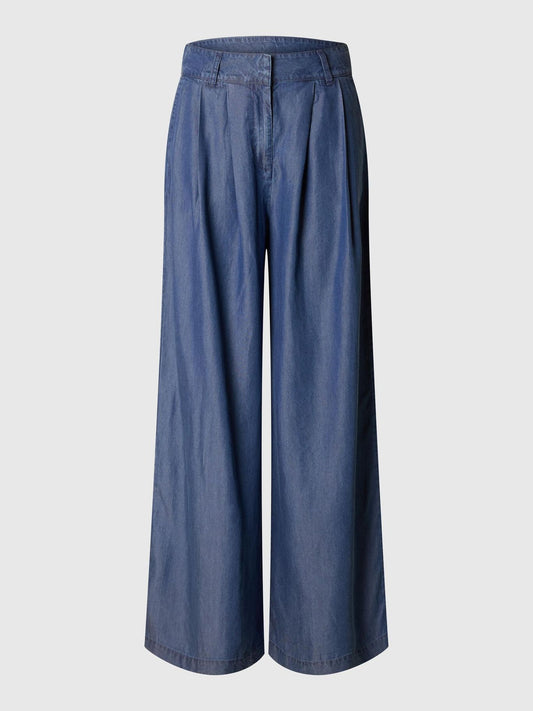 SLFNOELLA MW WIDE PANT DARK SAPPHIRE