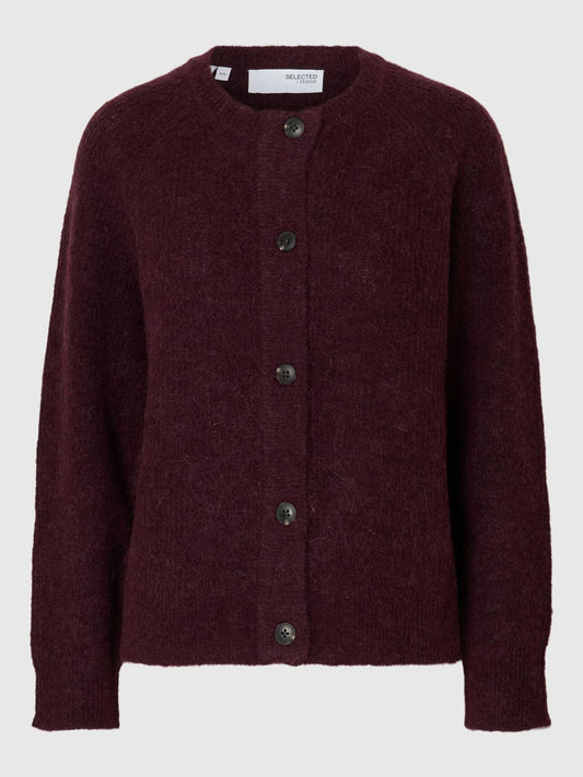 SLFLULU LS KNIT SHORT CARDIGAN FIG