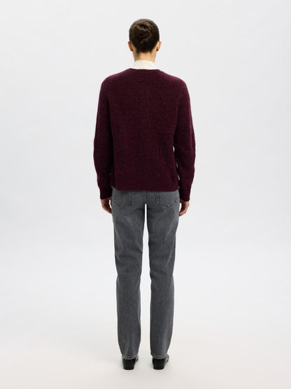 SLFLULU LS KNIT SHORT CARDIGAN FIG