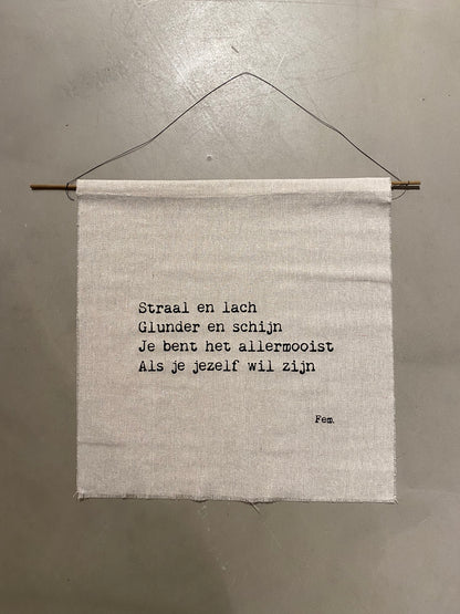 Papierpleziertjes Wanddoek