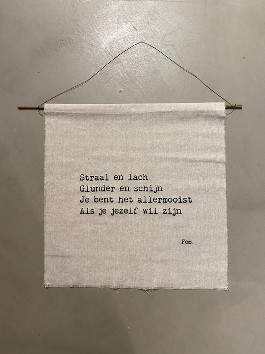 Papierpleziertjes Wanddoek