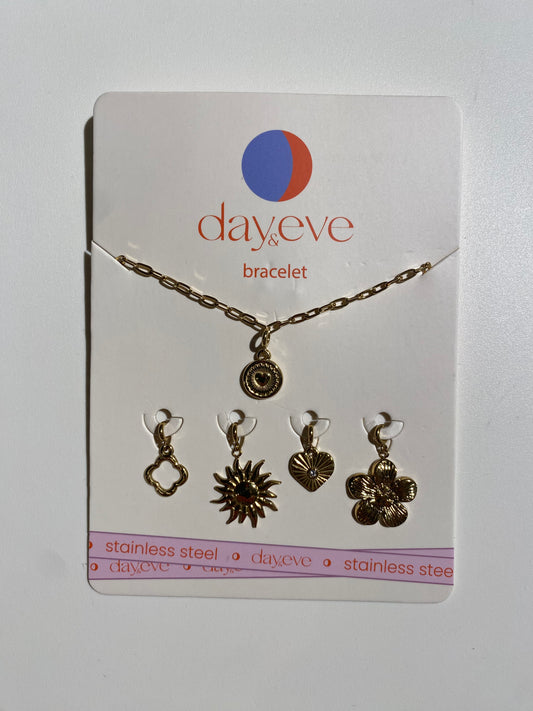Armband set met bedels hart Day&Eve