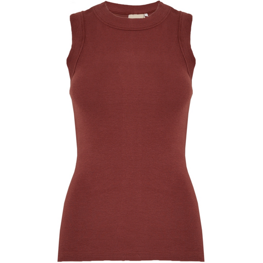 PCPhoebe Gots Tank Top maroon red