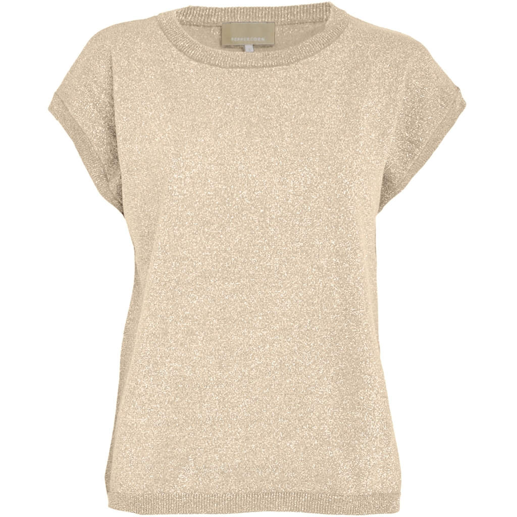 PCRemi Cap Sleeve Knit Top f/s metallic