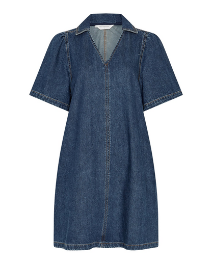 Msch Manna Alena 2/4 Dress mid blue