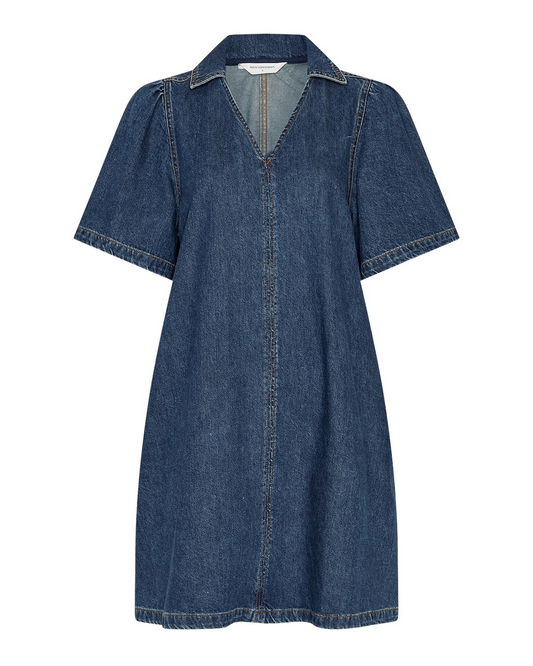 Msch Manna Alena 2/4 Dress mid blue