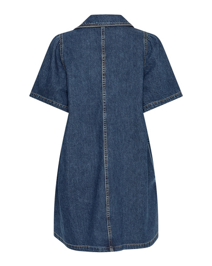Msch Manna Alena 2/4 Dress mid blue