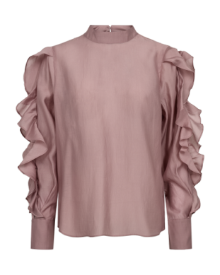 CMMolly Blouse ruffles woodrose