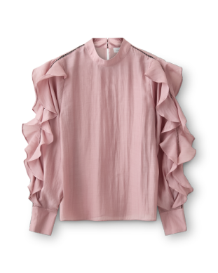 CMMolly Blouse ruffles woodrose