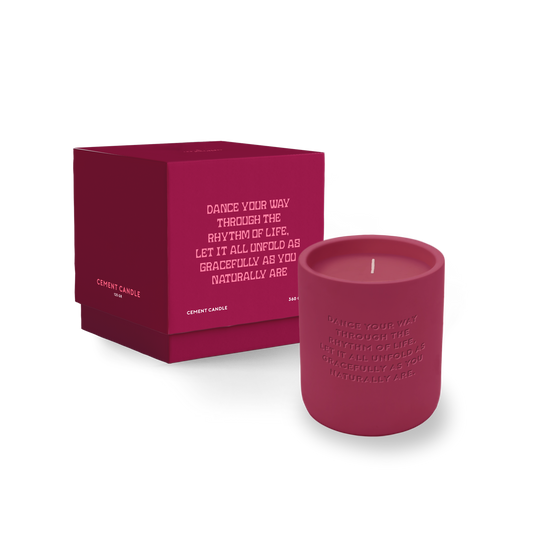 Cemented Candle 310gr Dance your Way(rood)